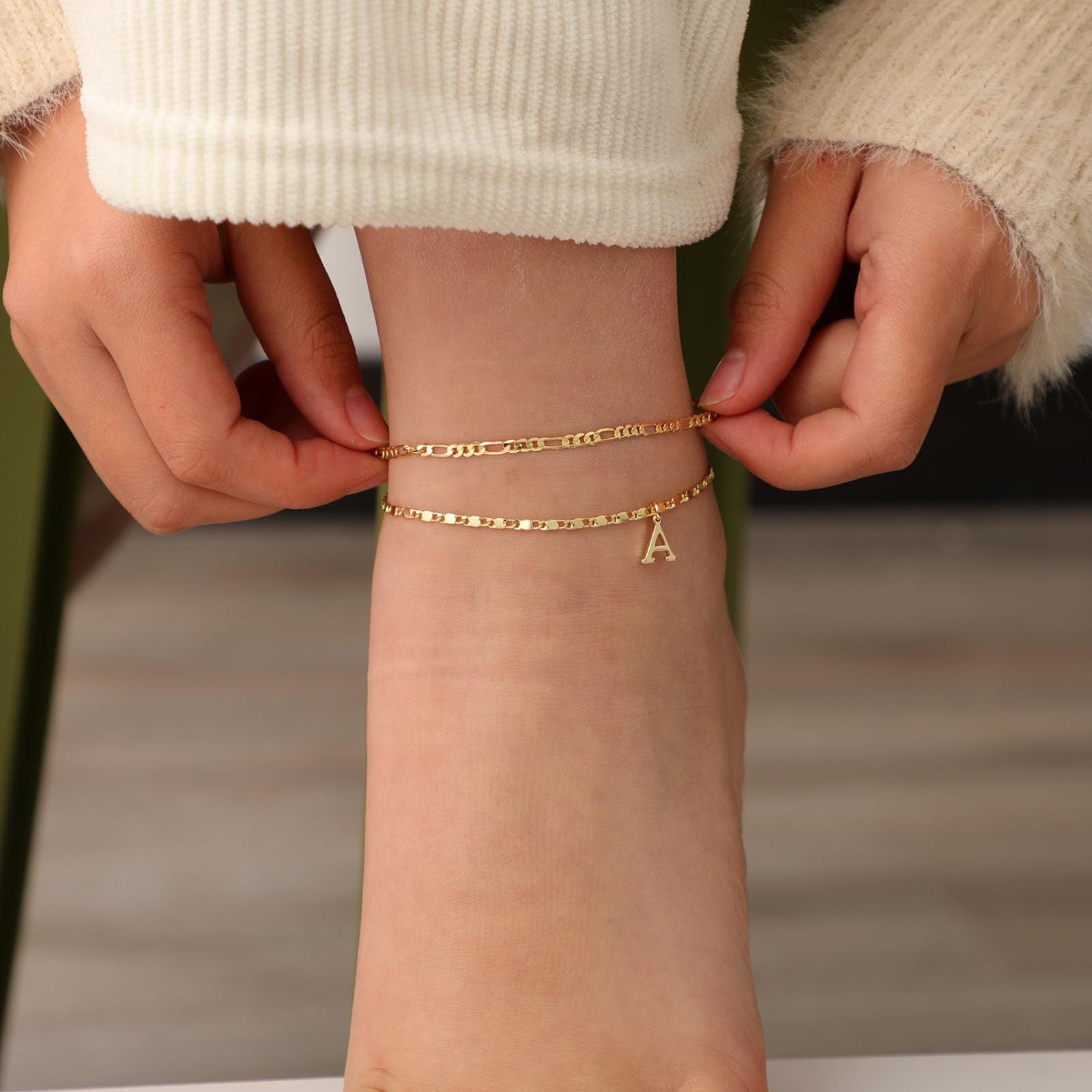 summer beach style 26 letters anklet set