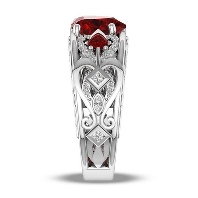 Creative Heart Shape Crown Ring