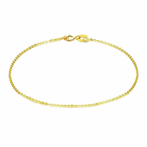 18K Gold O Chain Bracelet Anklet Necklace