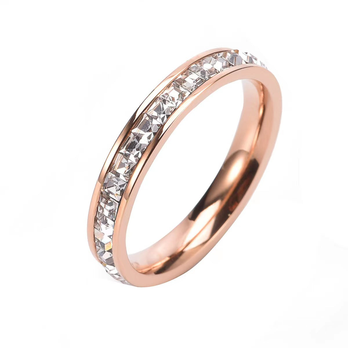 Titanium Steel Starry Sky Diamond Ring