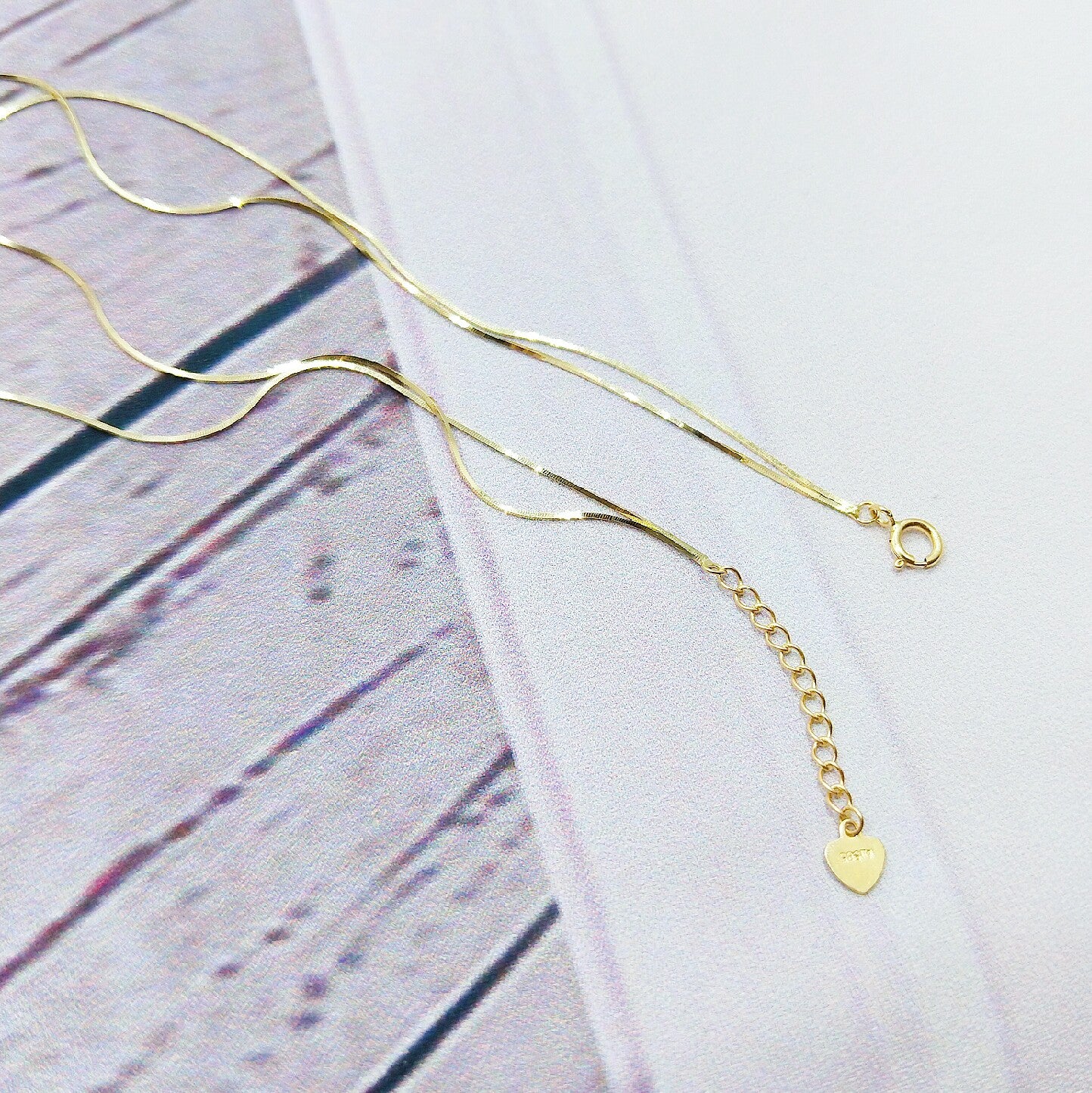 14K Gold Snake Bone Chain Bracelet