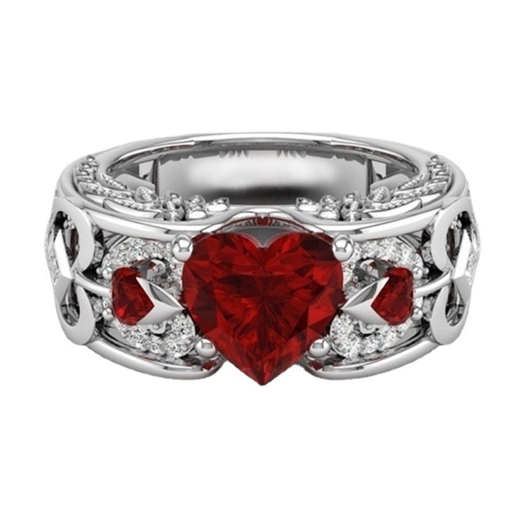 Creative Heart Shape Crown Ring