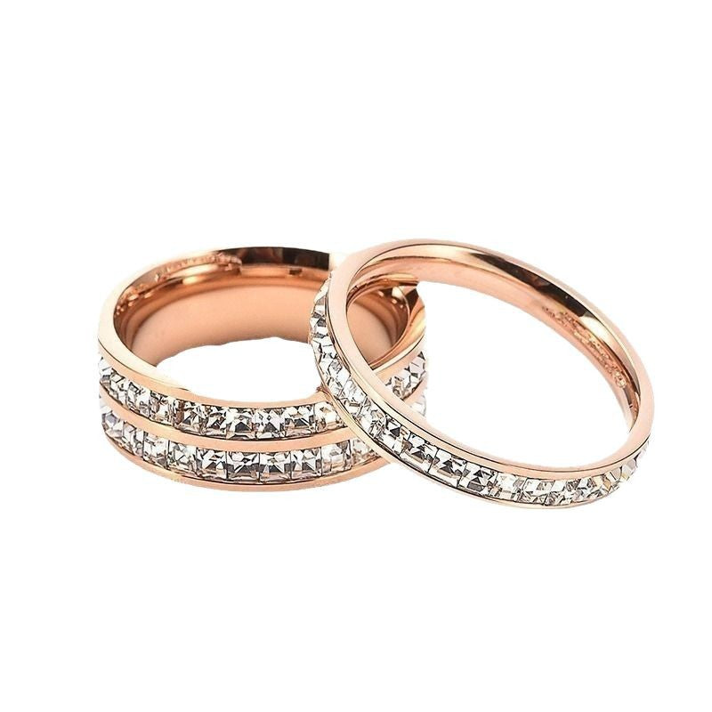 Titanium Steel Starry Sky Diamond Ring