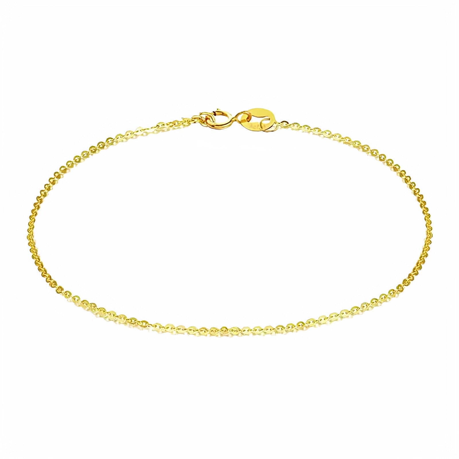 18K Gold O Chain Bracelet Anklet Necklace