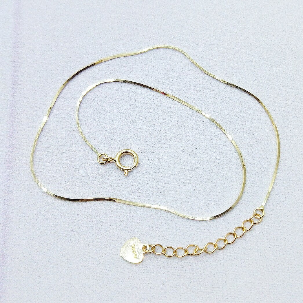 14K Gold Snake Bone Chain Bracelet